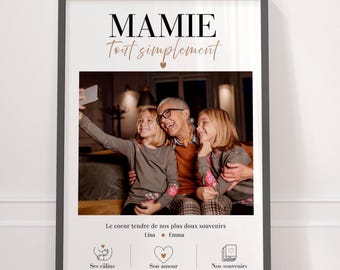 Personalized Grandma Poster, Personalized Grandma Gift with Photo, Grandmother Gift, Grandmother's Day Gift, Grandma's Birthday