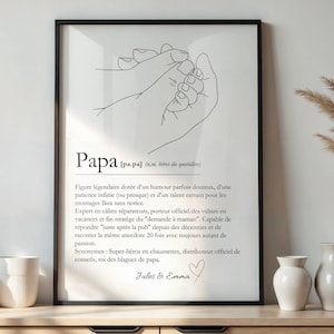 Poster personalizzato per papà, idea regalo per la festa del papà, regalo originale per papà, poster per papà, definizione divertente di papà - poster umoristico per papà