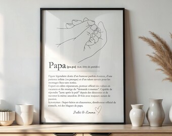 Pôster personalizado para o pai, ideia de presente para o dia dos pais, presente original para o pai, pôster para o pai, definição engraçada de pai - pôster engraçado para o pai