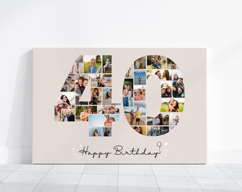 Personalized 40th Birthday Poster, 40th Birthday Gift Idea, Gift for Women, Best Friend Gift, Friends Poster, Sentimental Wall Decor