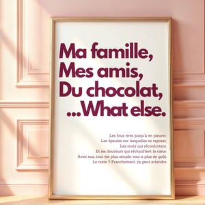 Póster de definición familiar: idea de regalo original para amigos, póster divertido para decorar la pared, póster con texto moderno y frase sobre familia y amigos.