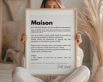 Personalized House Definition Poster, Humor & Love House Poster, Modern Wall Decor, Original Home Gift, House Quote Poster