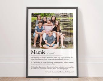 Personalized Grandma Poster with Photo - Original Grandma Gift for Birthday & Christmas - Grandmother's Day Gift Idea - Grandma Poster