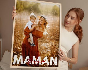 Personalized gift for mom – “The Best Mom” photo poster | Gift idea for birthdays, Mother's Day, or for moms with children