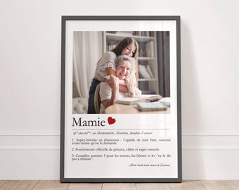 Personalized Grandma Poster – Definition of Grandma – Grandparents' Day Gift – Personalized Children's Poster – Original Grandma Gift Idea