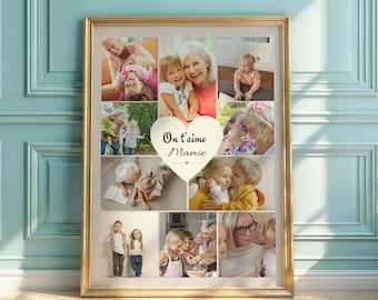 Personalized Grandma Poster with Photo – Grandparents' Day Gift – Personalized Children's Poster – Original Grandma Gift Idea