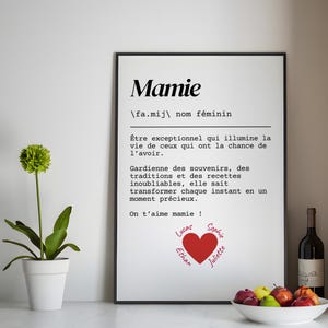 Poster personalizzato della nonna - Regalo originale per la nonna per compleanno e Natale - Festa della nonna con il nome dei nipoti