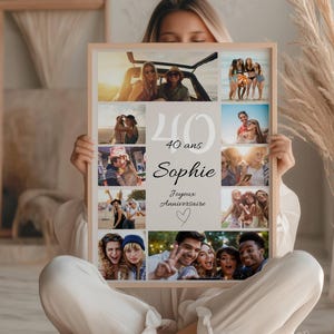 Affiche Personnalisée 40 Ans, Idée cadeau anniversaire 40 ans, cadeau femme, cadeau meilleure amie, affiche amis, Déco Murale Sentimentale