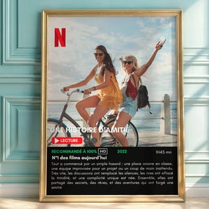 Poster personalizzato per amici con foto, regalo per il migliore amico, poster Netflix personalizzato, idea regalo per amici, poster personalizzato per amici