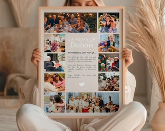Personalized Family Poster, Personalized Family Gift Idea, Personalized Photo Poster, Gift Idea for Parents & Grandparents
