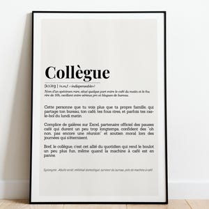 Humorous Colleague Poster, Funny Office Definition, Original Colleague Gift, Funny Work Poster, Retirement Gift, Wall Decor