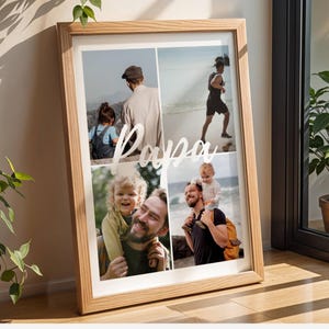Poster personalizzato per papà con foto, idea regalo personalizzata per papà, idea regalo per la festa del papà, compleanno, Natale, regalo per papà