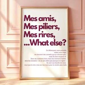 Poster con citazione sull'amicizia, poster regalo per amici, idea regalo originale per amici, decorazione murale divertente, idea regalo personalizzata per amici, poster ispiratore