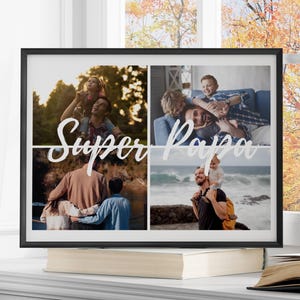 Regalo per la festa del papà Poster personalizzato per papà con foto, idea regalo per papà, compleanno, Natale, regalo personalizzato per papà, arte murale