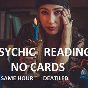 Keine Werkzeuge Psychic Reading | Same Hour Spirituelle Einsicht | Intuitive hellsichtige Legung für Liebe, Beruf & Legung | Mittlere Lektüre