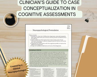 Clinician's Guide to Case Conceptualization in Cognitive Assessments (Adult + Older Adult)