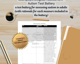 Autism Assessment - Test Battery for Neuropsychologists, Psychologists and Other Clinicians Assessing Autism in Adults