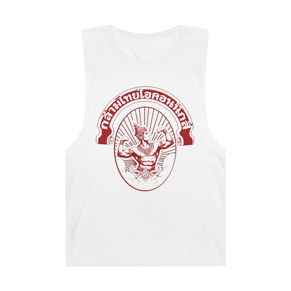 Tank Top Muscle Man Thai Clothing Thai Muscle Iconic Unisex Barnard, Sleeveless Shirt Slim Fit Gym Workout Apparel, Men's Tank Top Fashion,