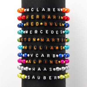 F1 FORMULA 1 TEAM BRACELET F1 2024 F1 Friendship Bracelet Redbull Mclaren Ferrari Mercedes Norris Verstappen Hamilton Leclerc Sainz Piastri