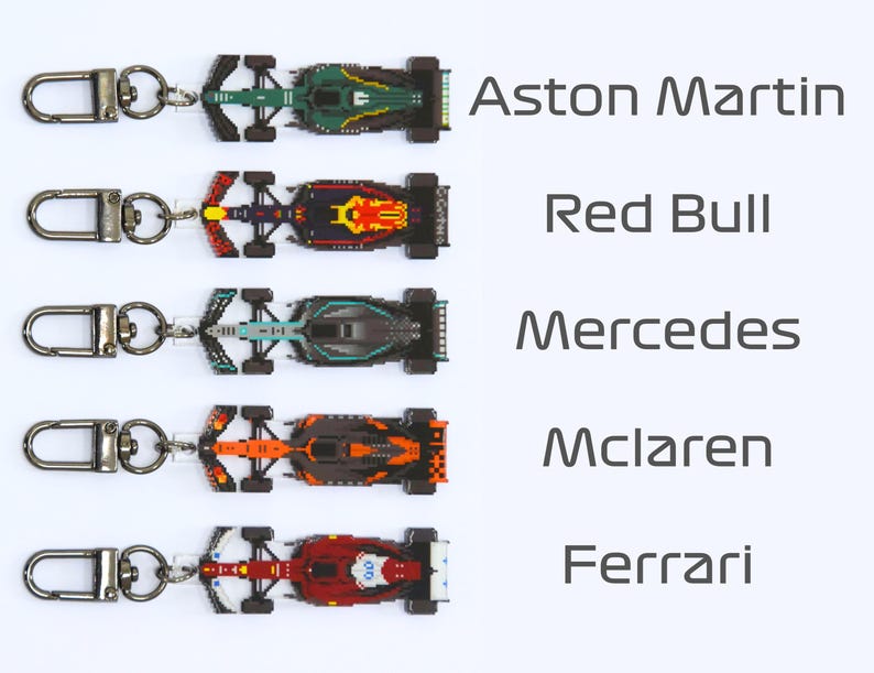 F1 2025 Livery Keychain: Pixel Art Formula 1 Keyring - Etsy