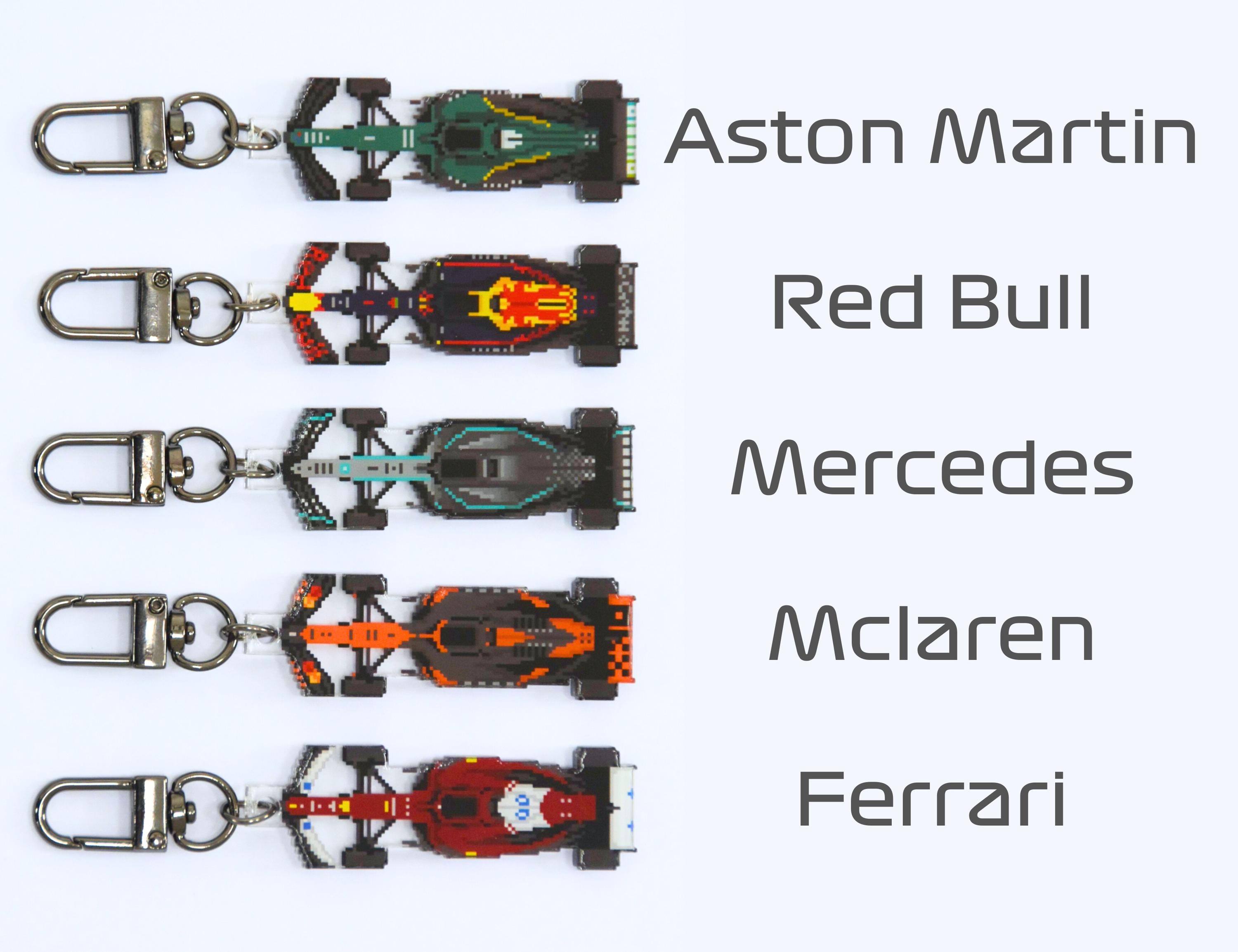 F1 FORMULA 1 KEYCHAINS F1-75 2025 Livery Pixel Art Keyrings Ferrari Red ...