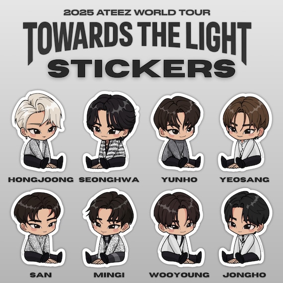 ATEEZ STICKERS Cute Tour Stickers Kpop Hongjoong Seonghwa Yunho