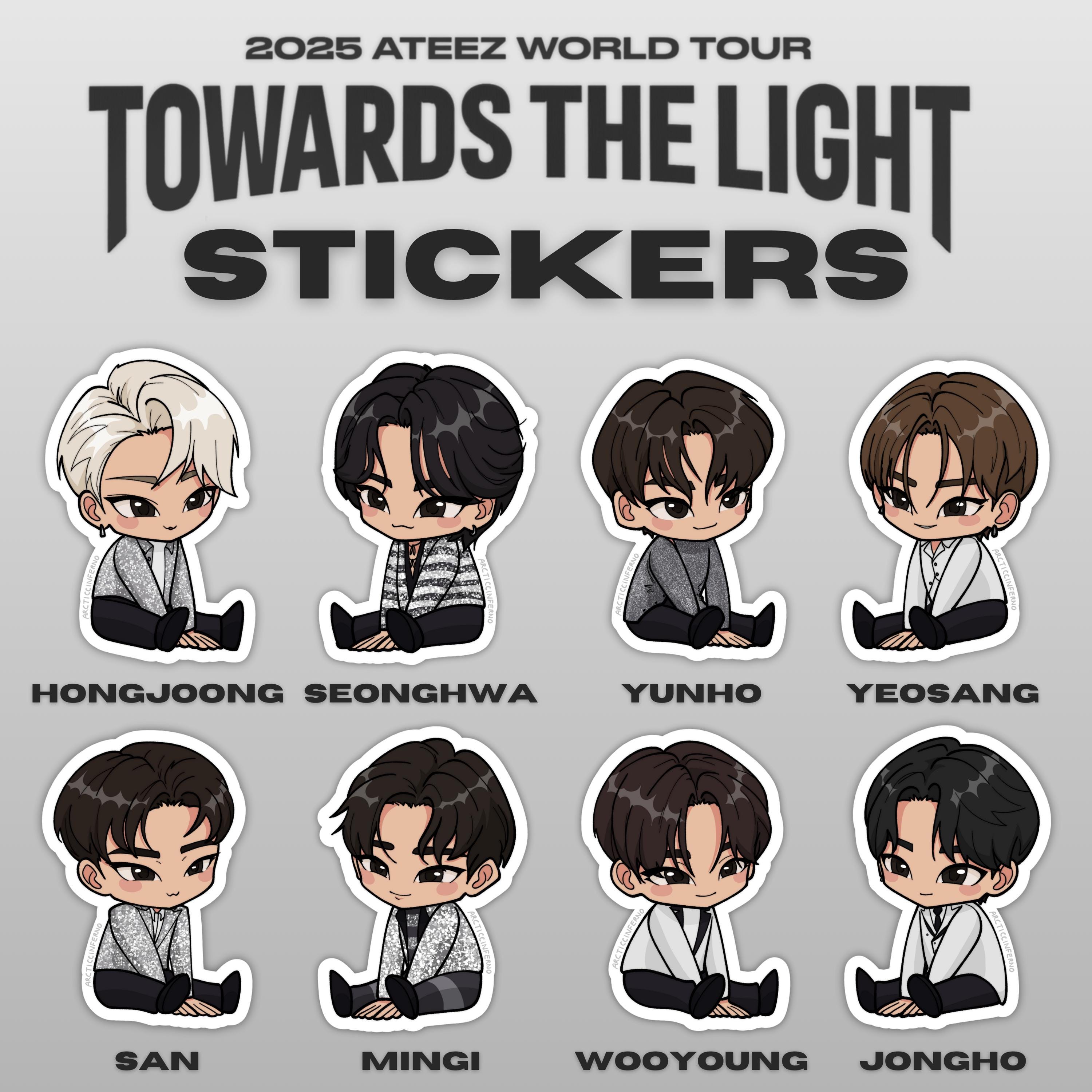 ATEEZ STICKERS Cute Tour Stickers Kpop Hongjoong Seonghwa Yunho