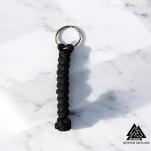 Paracord Keychain - Australian-Made - Snake Knot : Black