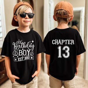 13-årsdagspojke Svg Png, Kapitel Tretton Svg, Etablerat 2013, 13-årsdagspojke T-shirt Svg, Småbarnsfödelsedag, Rolig födelsedagssvg för pojkar Framsida Baksida