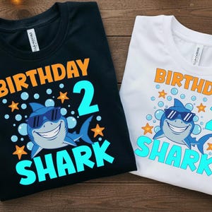 Shark 2nd Birthday SVG: Boy Party Theme Clipart (Digital Files)