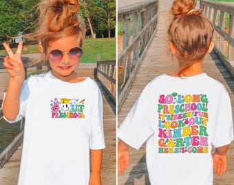 So Long Preschool Svg Png,Preschool  Graduation Shirt svg,Preschool Here I Come,Kindergarten Grad Svg,Last Day of School Svg Pre-K Graduate