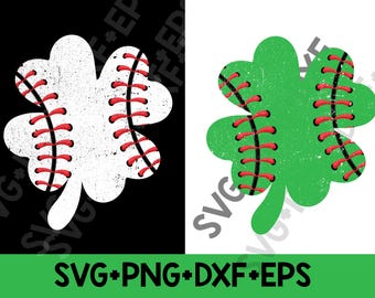 Baseball St Patricks Day PNG, SVG,Baseball Distressed Shamrock Svg, St Patricks Day Svg,Boys Girls Men Women Shamrock Green,Shamrock Svg