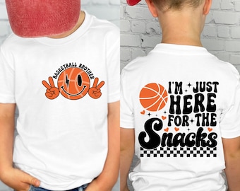 basketball Brother SVG PNG, I’m Just Here for the Snacks Funny Design, Game Day Sports SVG for Cricut & Sublimation