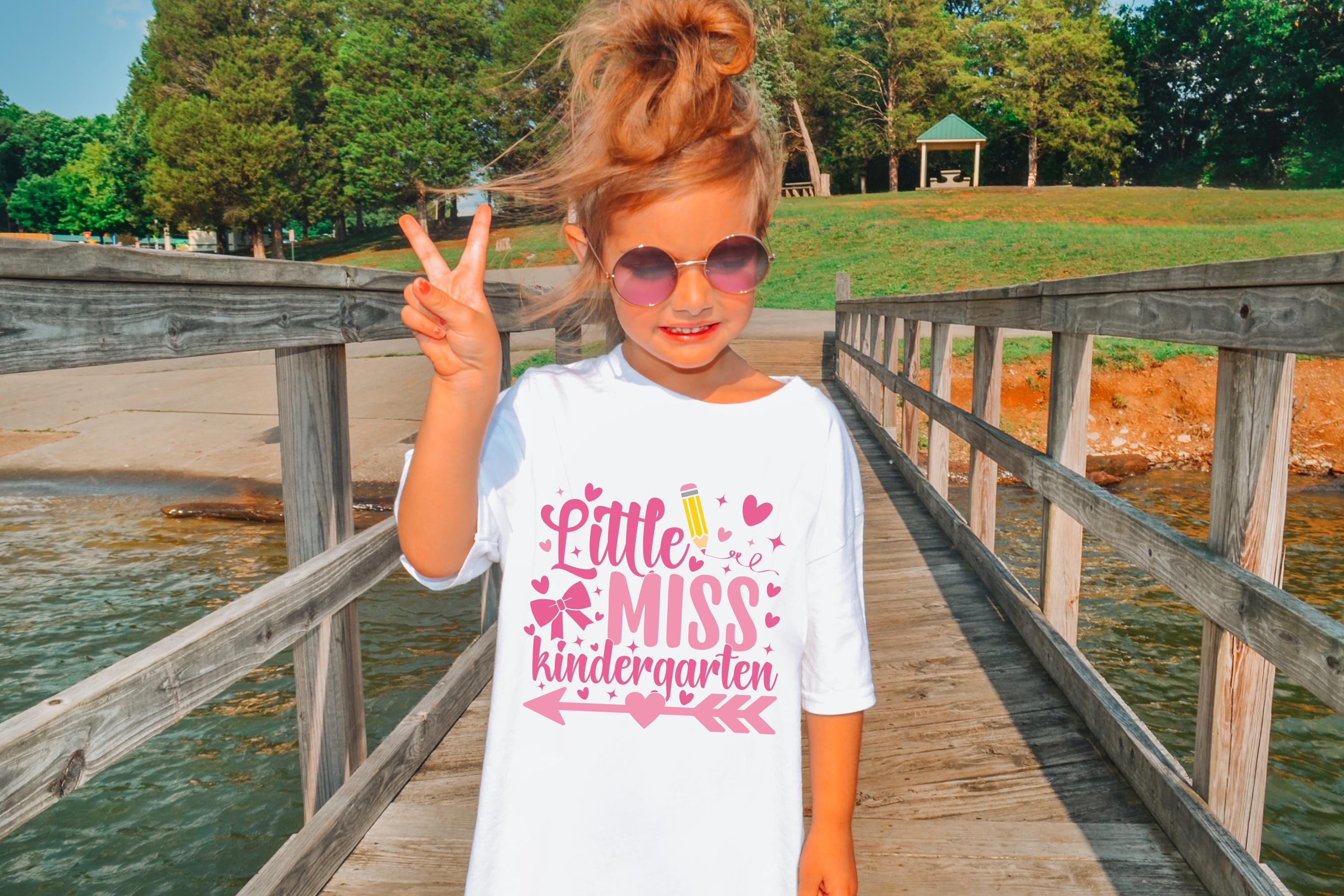 Little Miss Kindergarten SVG PNG: Back to School Shirt Design (digital ...