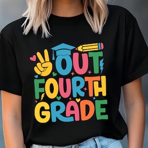Peace Out 4th Grade Svg Png,4th Grade graduate Svg,4th Grade Graduation Svg,4th Grade graduate 2025 shirt Png,Last Day of School Svg
