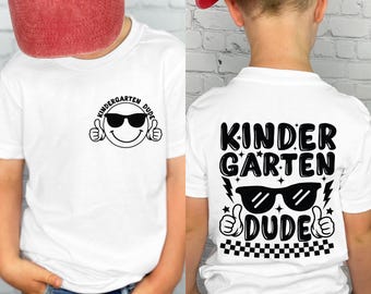 Chico de jardín de infantes Svg, Hola jardín de infantes Svg, Regreso a clases Svg, Primer día de clases Svg, Archivos SVG de camiseta de jardín de infantes para Cricut