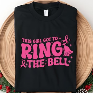 This Girl Got To Ring The Bell Svg Png,Pink Ribbon Svg,Trendy Retro Groovy Breast Cancer Awareness Support Gift, Survivor This Girl Png