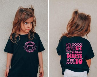 Peace Out Single Digits SVG PNG: 10th Birthday Girl Design (Digital Download)