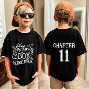 11th Birthday Boy Svg Png,Chapter Eleven Svg,Est. 2014,11th Birthday Boy Shirt Svg,Toddler Birthday,Funny Birthday svg for Boys Front Back