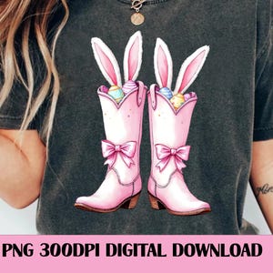 Howdy Easter Png, Cowboy Boots Easter Coquette png,Western Easter Bunny PNG, Cowboy boots Easter, Happy Easter Png,Funny Easter Png