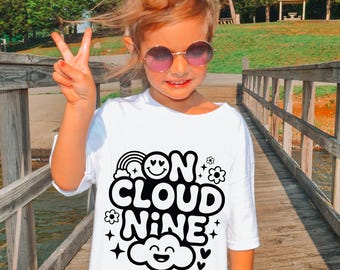 Happy 9th Birthday SVG PNG: Girls Birthday Shirt Design (Digital Download