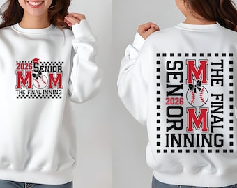 Senior Baseball Mom 2026 SVG PNG | The Final Inning Design | Class of 2026 Baseball Mom Sublimation Cut File for Cricut Silhouette