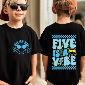 Five is a Vibe Birthday Boy Svg Png ,5th Birthday Boy Svg,Toddler Birthday,Funny Birthday svg for Boys,Sublimation Png Svg files for cricut