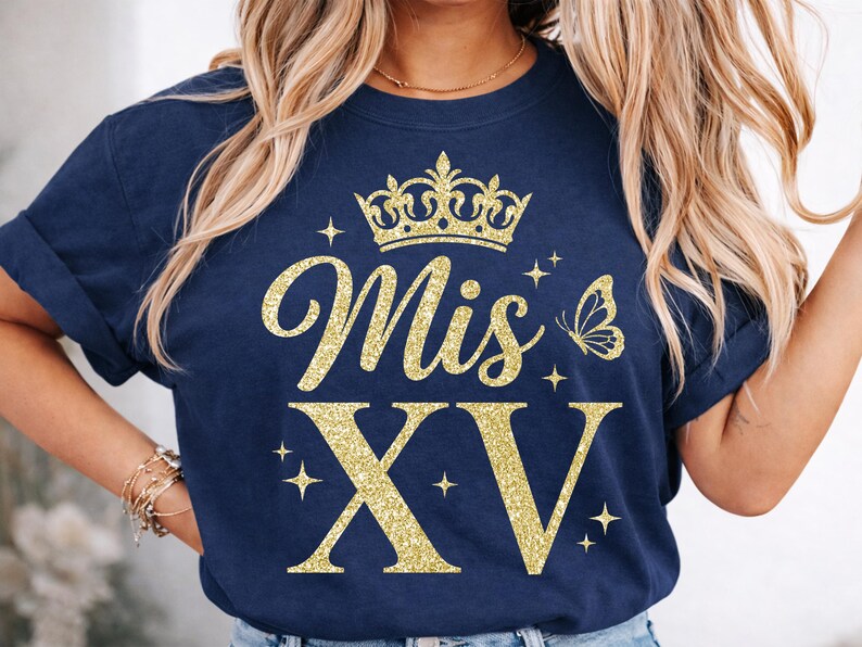 Mis XV SVG PNG Bundle, Quinceañera 15th Birthday Girl Design, Quince Squad Crown Latina Party Cricut Cut File image 11