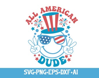 Diseño de camiseta americana Svg PNG, diseño de camiseta patriótica, diseño de camiseta americana para niños, diseño de sublimación retro y genial del 4 de julio, Día de la Independencia