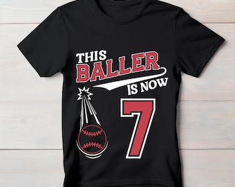Baseball 7th Birthday SVG: Boy Sublimation Design (Digital Download