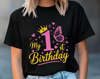 1st Birthday Svg,It's My 1st Birthday Svg,Crown 1st Birthday,1st Girl Birthday Svg,Birthday Princess Svg,Birthday Girl Shirt Svg for Cricut
