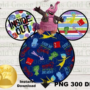 Emotions inside out inspired anger disgust joy sadness, Digital Download, cosplay, park bounding, instant download, F
