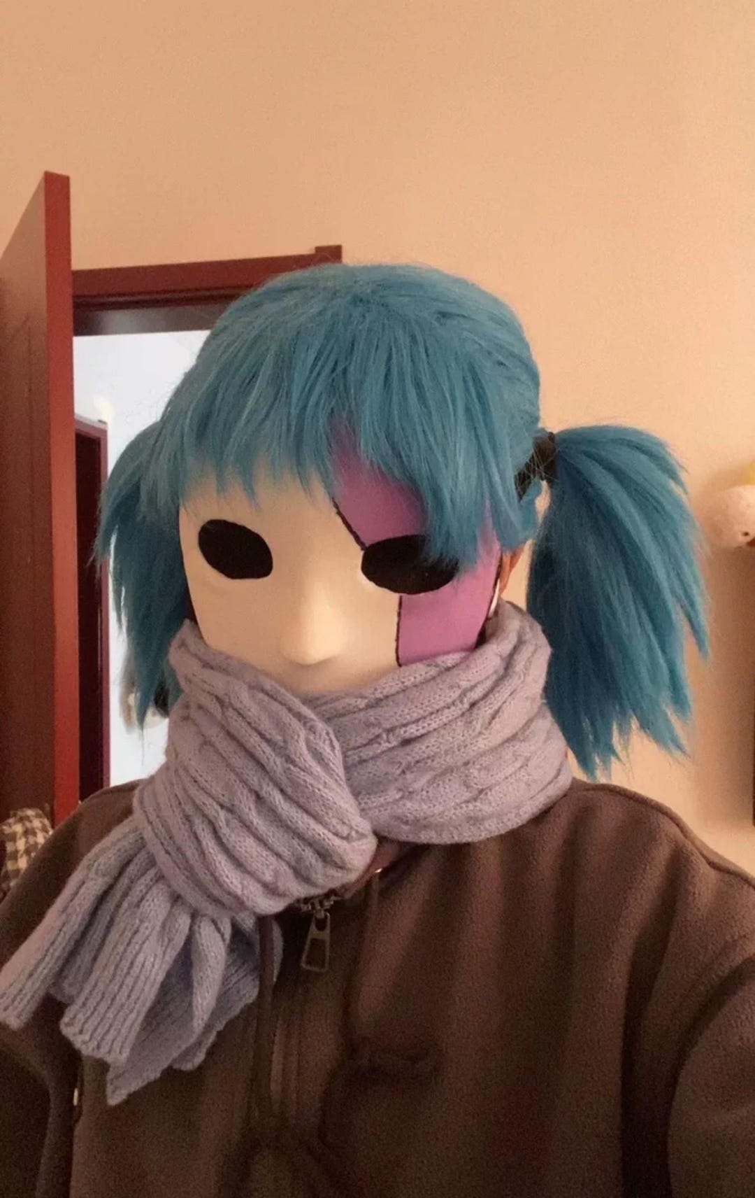 Sally Face Mask, HALLOWEEN Cosplay Costume Hand Painted With Straps - Etsy