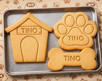 Custom Dog Cookie Cutter with Stamp Set, 3.5-6in, Durable and Heat Resistant
